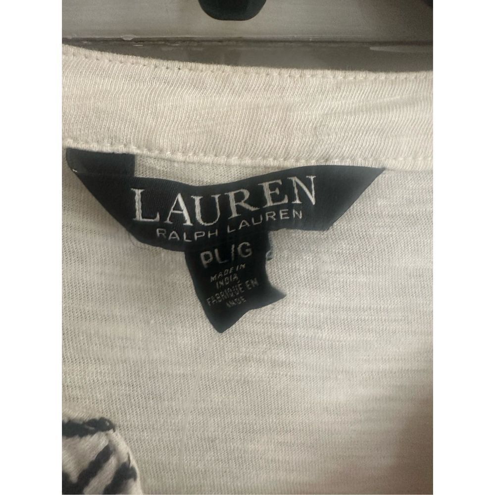 LAUREN RALPH LAUREN size petite large EMBROIDERED top BLOUSE - Picture 8 of 9
